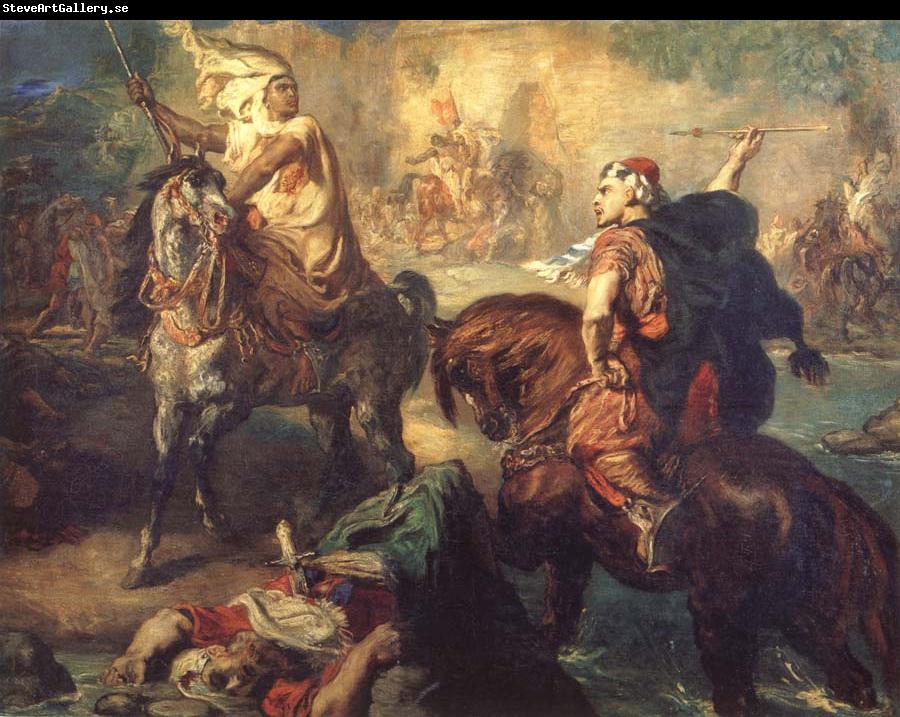 Theodore Chasseriau Arab Chiefs Challenging Each other to Single Combat